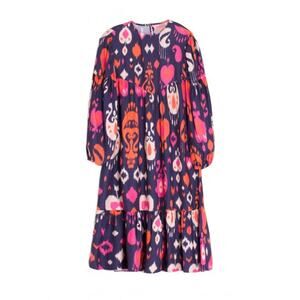 Vilagallo | Kira Lombok Dress | Navy Ikat | US Sz 8 / Sz 40